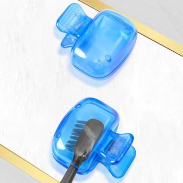 Imagem de Pacote com 2 tampas de cabeça de escova de dentes, serve para a maioria das escovas de dentes manuais e elétricas, capa de cabeça de escova de dentes para viagens e casa