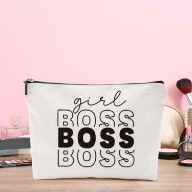 Imagem de Bolsa de maquiagem Girl Boss Day Gifts Apreciation Leadership Farewell Christmas Birthday Gifts for Boss Lady Leader Manager Supervisor Coworker Cosmetic Bags