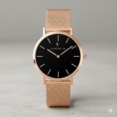 Imagem de Relógio Feminino Fl Minimalista 40mm - Flor de Lis, rose