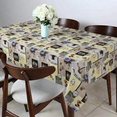 Imagem de Toalha de mesa retangular 4 lugares plástica térmica estampada - UZOO