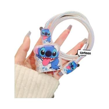 Imagem de Protetor De Cabo De Carregamento Stitch Anime Para iPhone Acessórios D