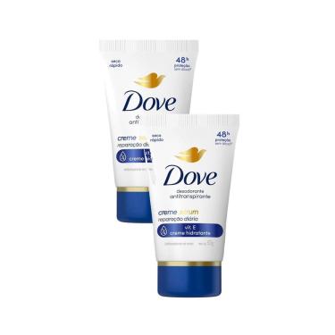 Imagem de Kit 2 Desodorante Dove Antitranspirante Creme Sérum Reparação Diária 50g