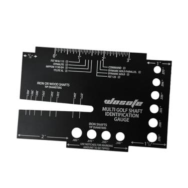 Imagem de UGPLM Régua de identificação de ponta de eixo de golfe, ferramenta de modelo multifuncional, precisa, alumínio, uso conveniente, equipamento de medição