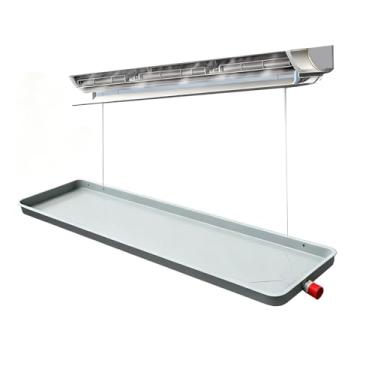 Imagem de ZFDGHF Bandeja coletora de ar condicionado com tubo de drenagem, bandeja coletora de água condensada portátil, kit de drenagem de ar condicionado universal para ambientes internos e externos (71 x 24