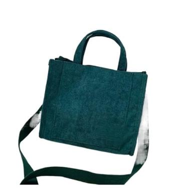 Imagem de Bolsa Feminina Transversal Quadrada Em Veludo Estilo Casual Elegante Para Dia A Dia (verde com ziper)