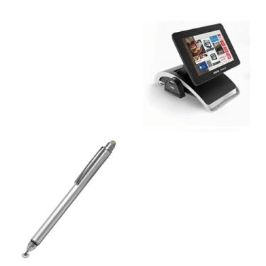 Imagem de BoxWave Caneta Stylus compatível com Oracle Micros – Caneta capacitiva DualTip, ponta de disco de fibra para Oracle Micros – Prata metálica