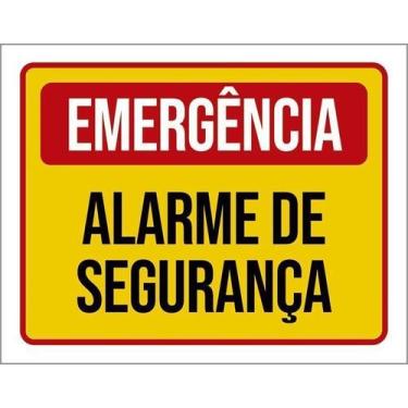 Imagem de Placa De Sinalização - Emergência Alarme Segurança 18X23 - Sinalizo