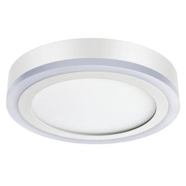 Imagem de Luminária LED 3 Estágios 12+6w 6500k Elgin Redonda De Sobrepor Bivolt Luz Branca Fria