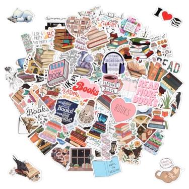 Imagem de Seorsok 100 peças de adesivos de livros fofos e românticos para Kindle, pacote de adesivos para notebook, leitores de e-books, garrafas de água, acessórios para iPad, presentes para adolescentes e