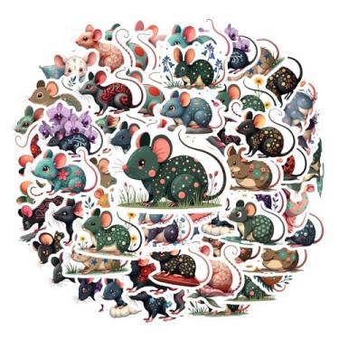 Imagem de 35 peças de mouse animais fofos elementos da natureza adesivos de brinquedo de papelaria adesivos desenhos animados para telefone faça você mesmo, laptop, scrapbook, bicicleta, faça você mesmo