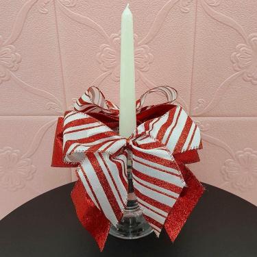 Imagem de Castiçal Aparador Porta Vela Arranjo Centro Mesa Natal 30cm B