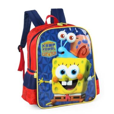 Imagem de Luxcel, Mochila Escolar Infantil Bob Esponja Kamp Koral Vermelho