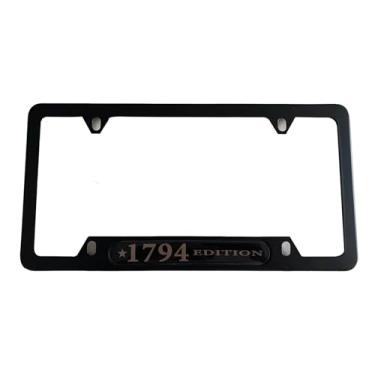 Imagem de AJSDFGSH Capa de moldura de placa de licença edição 1794, acessórios de carro de caminhão preto de aço inoxidável 1 peça, SHFG24