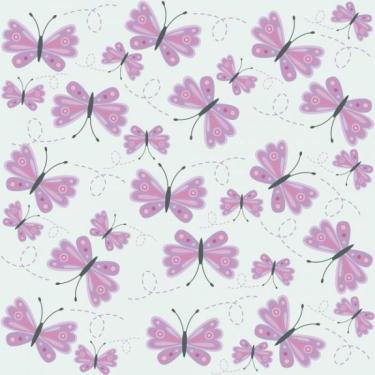 Imagem de Papel De Parede Infantil Borboletas Lilás