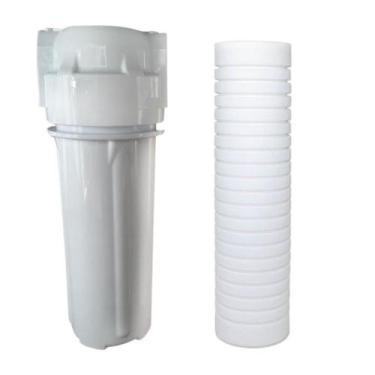 Imagem de Filtro De Água Para Caixa Dágua + Refil Polipropileno de 24,7 cm - WFS