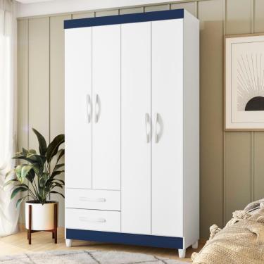 Imagem de Guarda Roupa 4 Portas Valentina Azul