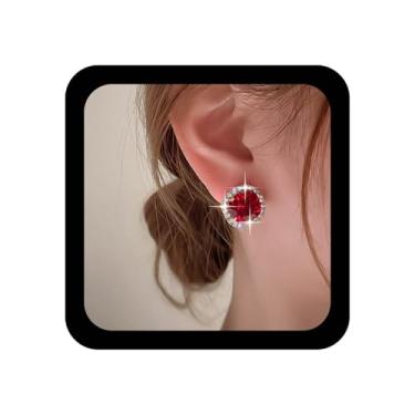 Imagem de Ximdble Brincos quadrados de cristal vintage com pingente de strass esmeralda verde CZ brinco de pedra preciosa boho cz quadrado verde cristal geométrico joia para mulheres, Zinco, Sem pedra preciosa