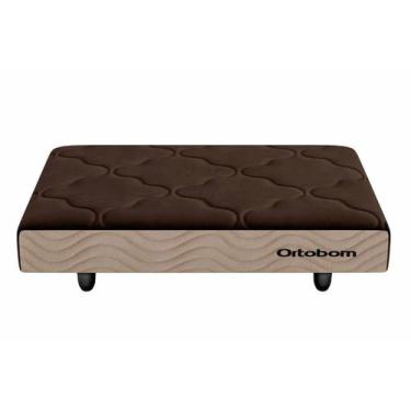 Imagem de Cama Pet Ortobom Camurça Bege p/ Cães e Gatos 80x100x13