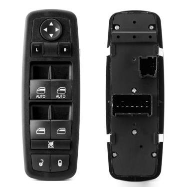Imagem de Interruptor de janela Master Power para 2012-2015 Ram 1500 2500 3500 4500 5500 Chrysle Town & Country, Dodge Grand Caravan 2012-2019 Botão de controle de trava de porta dupla automática 68298866AA