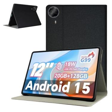 Imagem de Capa para tablet Teclast T60Pro de 12 polegadas, capa para tablet KONXISA com material de poliuretano + TPU premium, função de suporte dobrável, antiarranhões, à prova de choque, capa de proteção