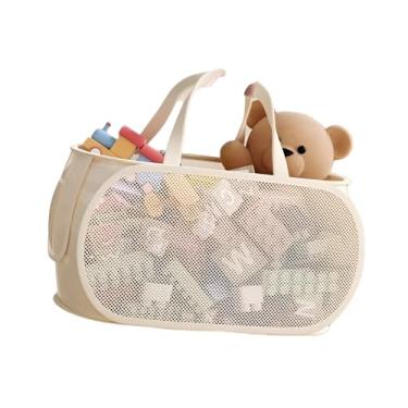 Imagem de Cesta de armazenamento de brinquedos para crianças, caixa de armazenamento com design à prova de poeira, organizador multifuncional para brinquedos de pelúcia e blocos de montar
