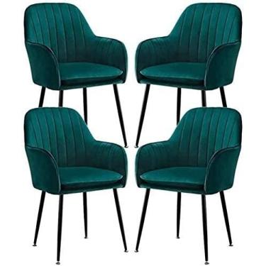 Imagem de Cadeira de jantar cadeiras de recepção de escritório conjunto de cadeiras de jantar de negócios cadeiras de jantar de cozinha cadeiras de jantar de cozinha pés de metal resistente com apoios de braços