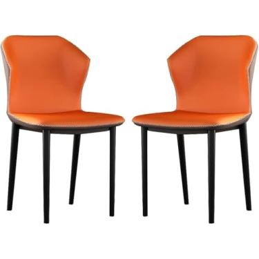 Imagem de Conjunto de 2 Quartos Varanda Sofá Cadeira Aço Carbono Penteadeira Maquiagem Couro PU Cozinha Cadeiras de Jantar