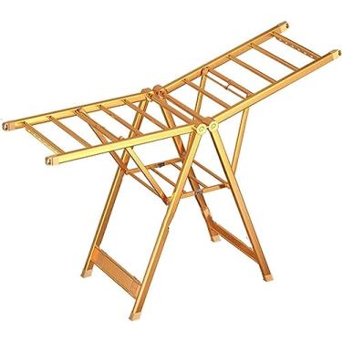 Imagem de Arejador de roupas, escorredor de roupas, rack de secagem de roupas resistentes de aço inoxidável rack de secagem de roupas dobrável para roupas, toalhas de cama, interior/externo