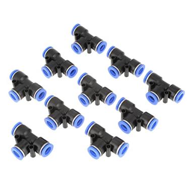 Imagem de Conector pneumático Acessórios rápidos 10mm 3/8 T Tipo Junta de tubo de linha de ar Ferramenta de resistência de alta pressão Conexão gratuita para ferramentas pneumáticas e