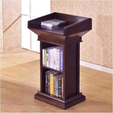 Imagem de Speech Podium pódio portátil madeira maciça igreja púlpito para pódio para igreja escola palestra pódio concerto escritório casamentos púlpito em pé moda