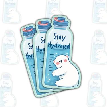 Imagem de (3 peças) Adesivo de vinil com citação motivacional de urso engraçado à prova d'água para laptop, garrafa de água, copo e janela de telefone, presentes perfeitos para crianças, amigos, colegas de