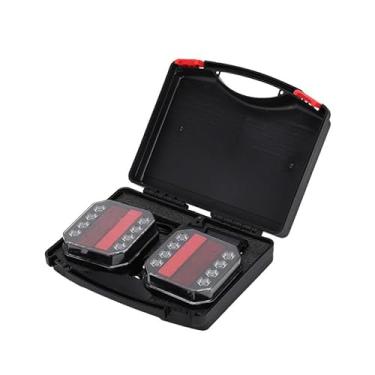 Imagem de OUTPHORCE Luzes de reboque sem fio USB-C, luz de reboque magnética ajustável com retrorrefletores, kit de luz de reboque recarregável ré para caminhões, barcos, trailers, veículos, caravanas