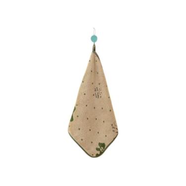 Imagem de 1 peça de toalhas de algodão premium, macio e fofo, lenço absorvente de fiapos para crianças e bebês - 11,8 x 11,8 polegadas (verde)