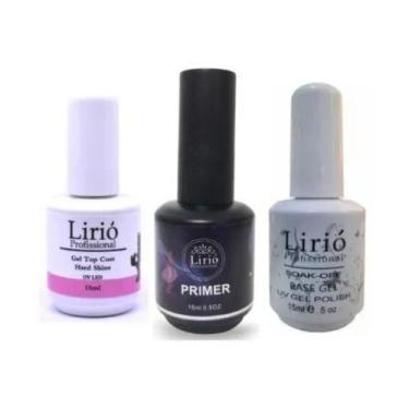 Imagem de Kit Top Coat Lirió + Base Lirió+ Primer Lirió Melhor Kit - oem