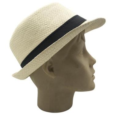 Imagem de Chapéu Estilo Panamá Malandrinho Social Clássico (unisex) Cor:BegeTama