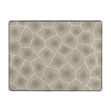 Imagem de ZERAOKE Petoskey Tapete de área de pedra 48 x 63 polegadas, lavável na máquina com suporte antiderrapante, tapetes macios para sala de estar, quarto, entrada, quarto de crianças, decoração de casa