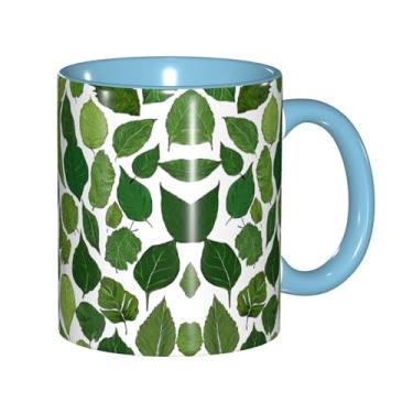 Imagem de Zeraoke Monstera Deliciosa Banana Palm Print Canecas de café criativas, personalizadas, presente para família, tamanho de 325 ml, unissex