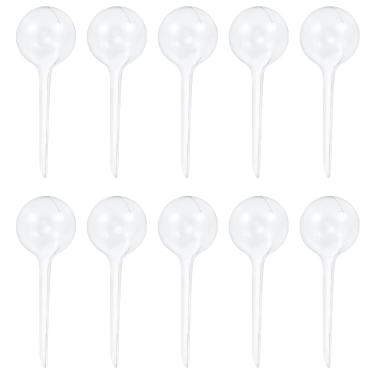 Imagem de Bxian 10 peças bola de irrigação de plantas de PVC transparente 13 x 5 cm lâmpada de irrigação de flores adequada para vasos de plantas cestas suspensas escritório