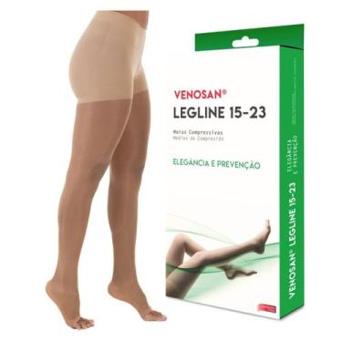 Imagem de Meia Calça Venosan Legline 15-23  Pé Aberto Olinda, M