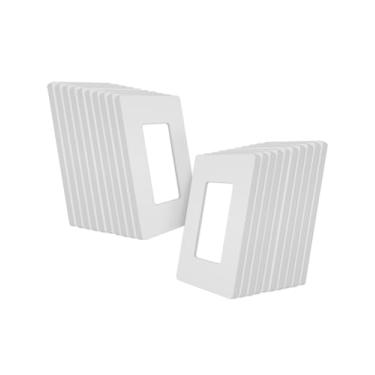 Imagem de MORNING GROUP Capa de interruptor decorador único com acabamento fosco, placa de parede sem parafuso de 11,5 cm A x 7 cm C, termoplástico de policarbonato, certificado UL, branco, pacote com 20