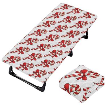 Imagem de Burbuja Lençol de berço de bengala doce para crianças, lençol de cochilo acolchoado portátil com faixa elástica para meninas e meninos, lavável na máquina, 63,5 x 127 cm