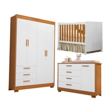 Imagem de Jogo De Quarto Para Bebe Zaki E Katatau Branco Com Savana - Moveisaqui