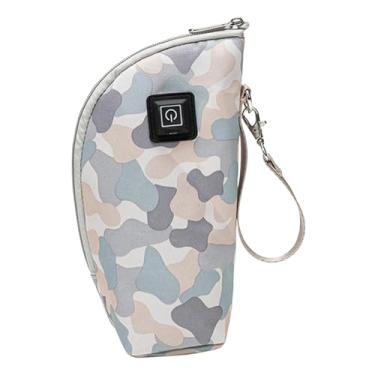 Imagem de harayaa Bolsa Aquecedora de Mamadeiras Infantil em Couro PU Impermeável com Zíper, Compacta e com 3 Níveis de Temperatura, Style a