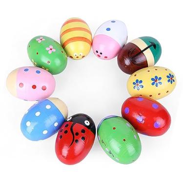 Imagem de KIMISS Principal de Animais Coloridos Maracas Ovos Shakers - Divertida Mão de Instrumento Musical de Percussão para e Crianças Pequenas - Agitadores de Madeira Leves para Música e