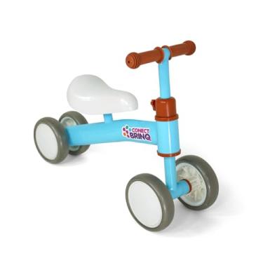 Imagem de Bicicleta De Equilíbrio Infantil 4 Rodas Passeio Azul Claro Estável, Leve, Ajustável Mega Compras