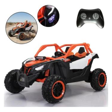 Imagem de Quadriciclo Elétrico Infantil 12v C/Assento Duplo Laranja - BW398LR