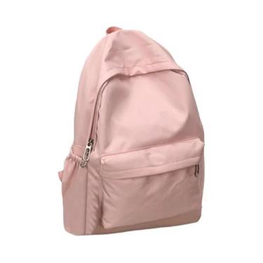 Imagem de Mochila Escolar Feminina Grande Capacidade Impermeável Com Zíper Suave