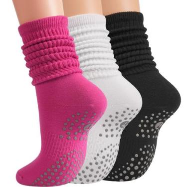 Imagem de Meias de Pilates Grip para mulheres, meias Yoga Slouch Horuru