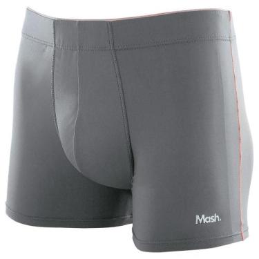 Imagem de Cueca Boxer Mash Masculina Microfibra Elástico Interno, P, Cinza chumb
