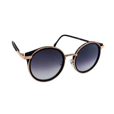 Imagem de Óculos De Sol feminino Redondo Degrade modas Vintage - HHW, Preto